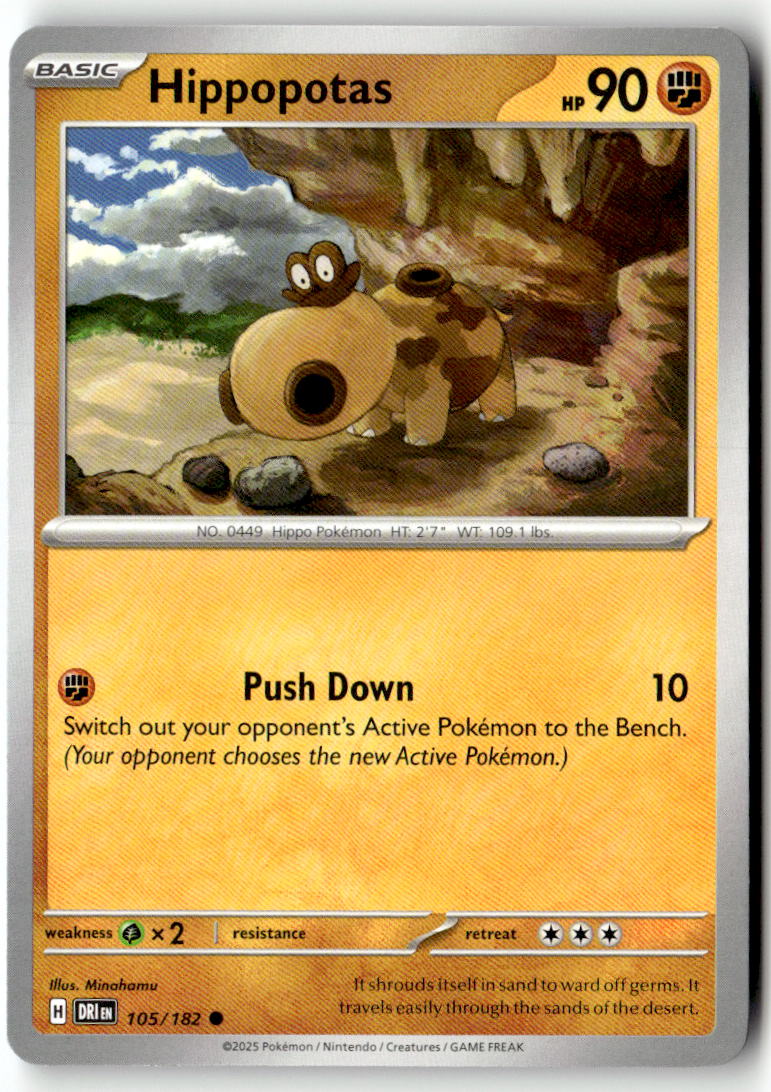 Front of Hippopotas 105/182 from Destined Rivals