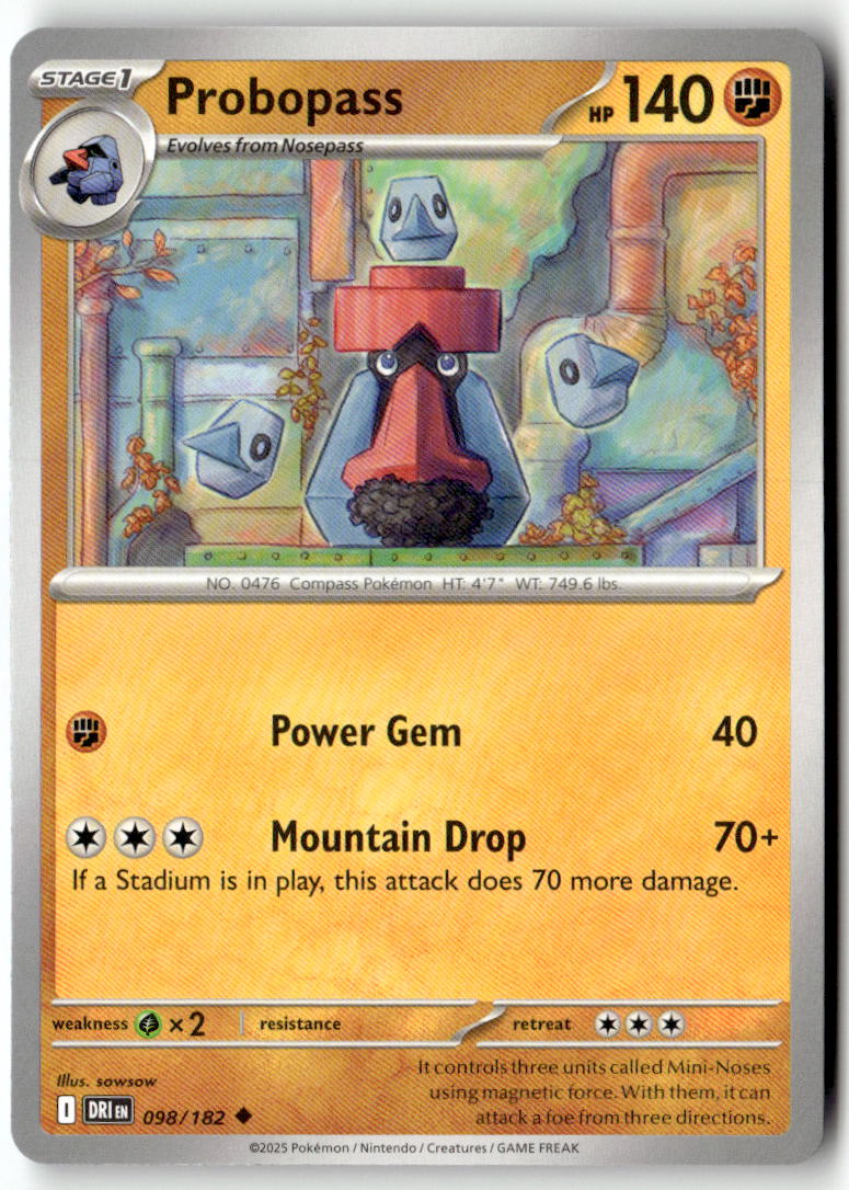 Front of Probopass 098/182 from Destined Rivals