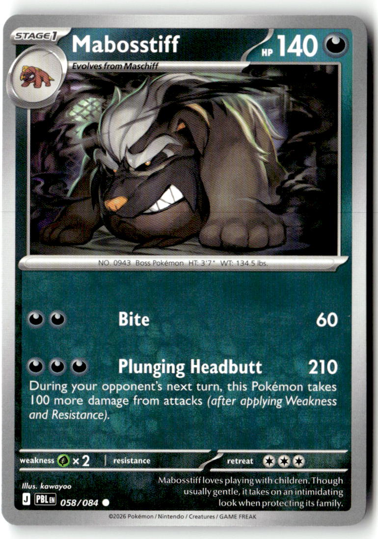 Front of Mabosstiff 058/084 from Pitch Black