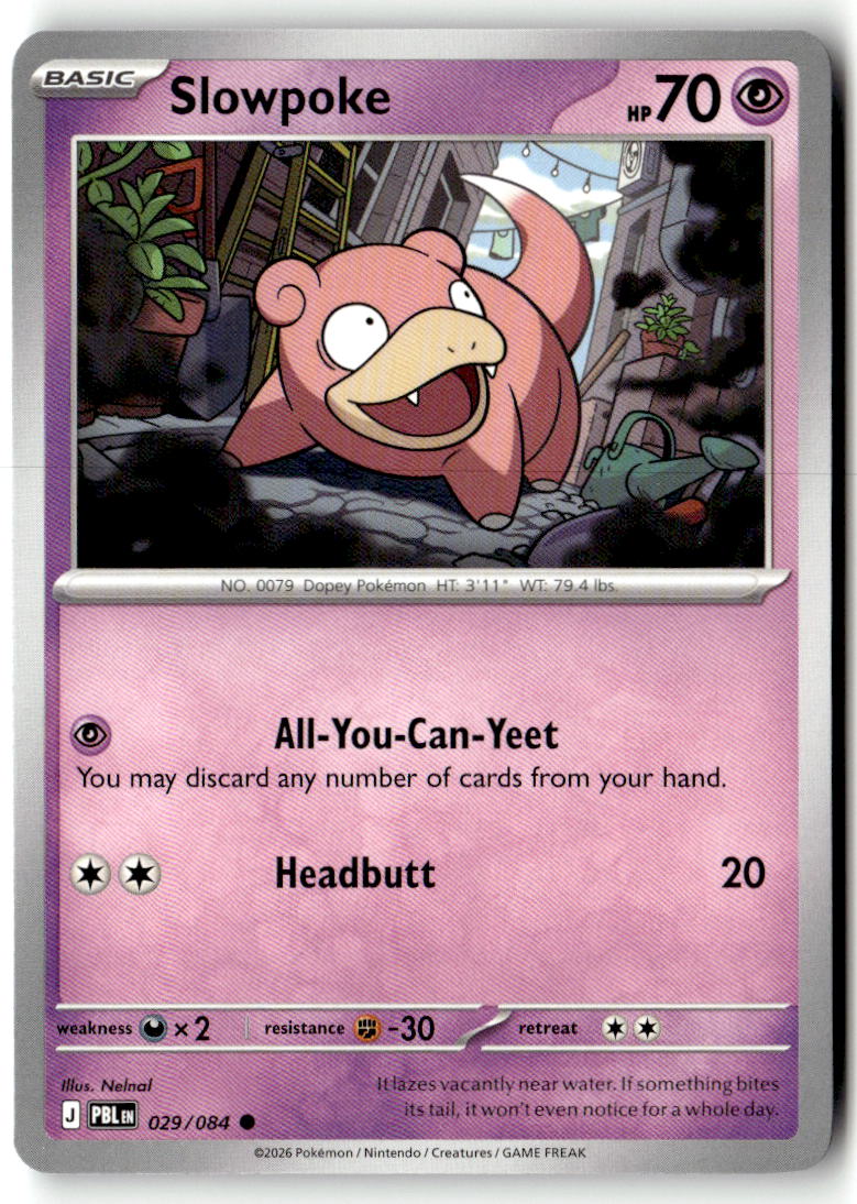 Front of Slowpoke 029/084 from Pitch Black