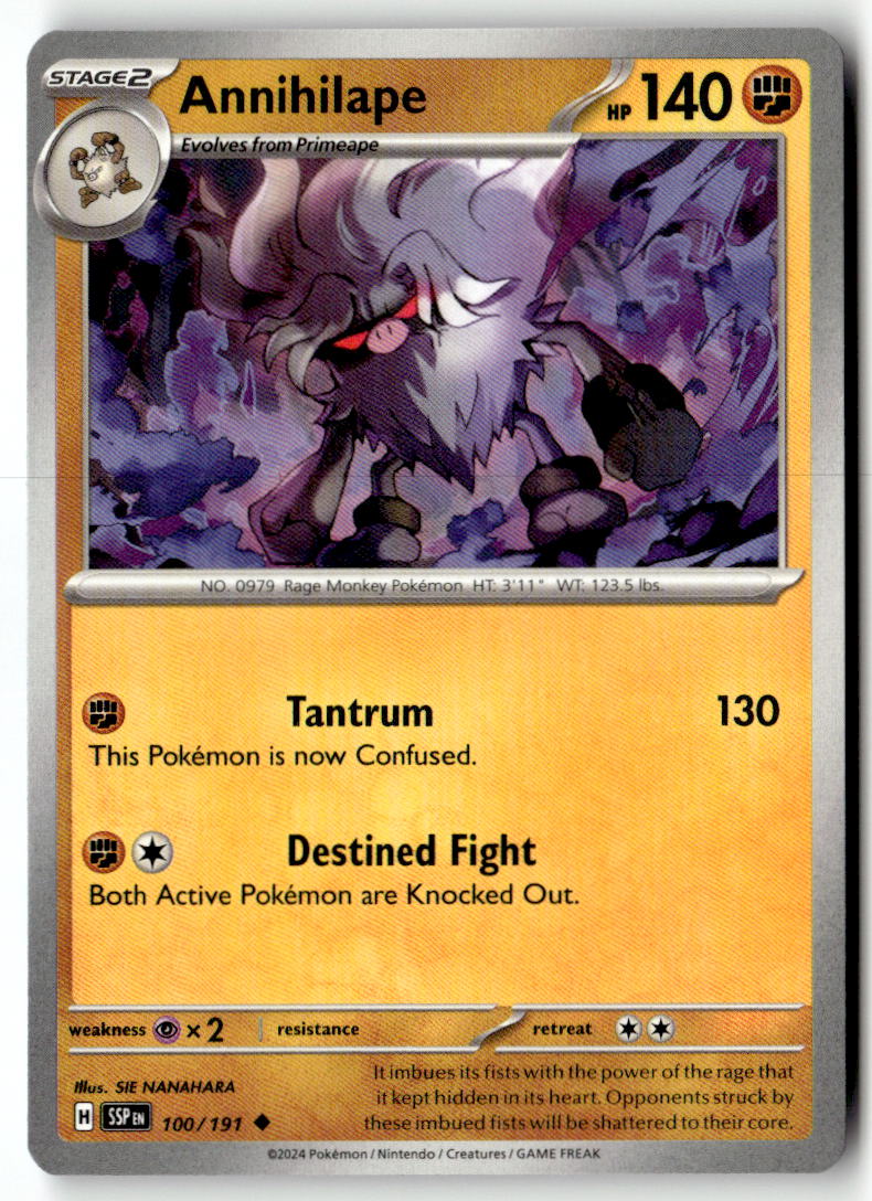 Front of Annihilape 100/191 from Surging Sparks