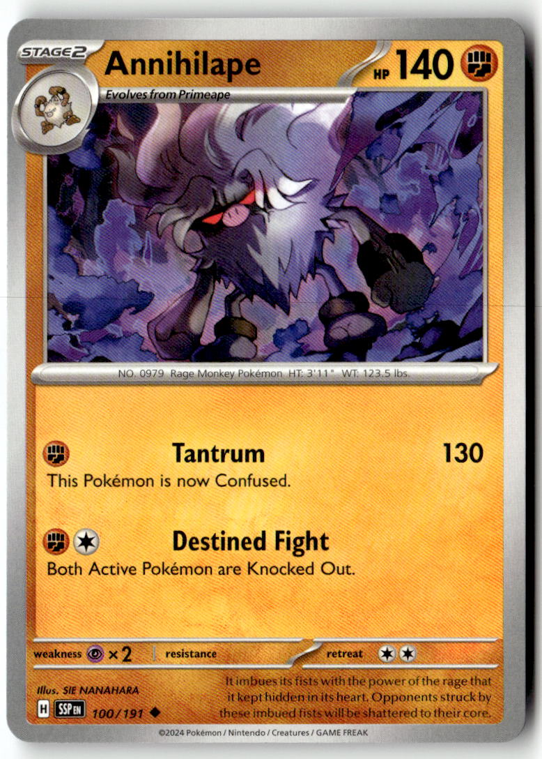 Front of Annihilape 100/191 from Surging Sparks