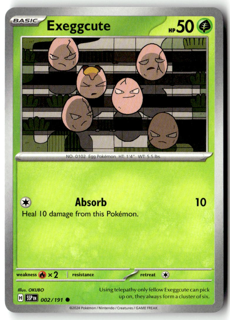 Front of Exeggcute 002/191 from Surging Sparks