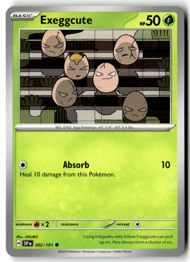 Front of Exeggcute 002/191 from Surging Sparks