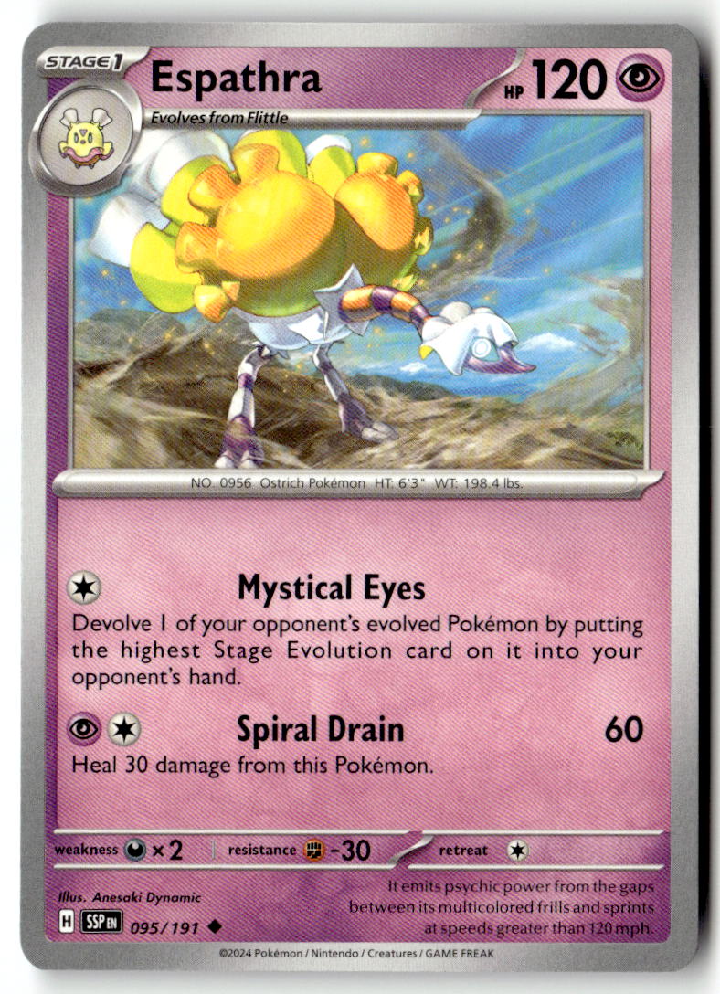Front of Espathra 095/191 from Surging Sparks