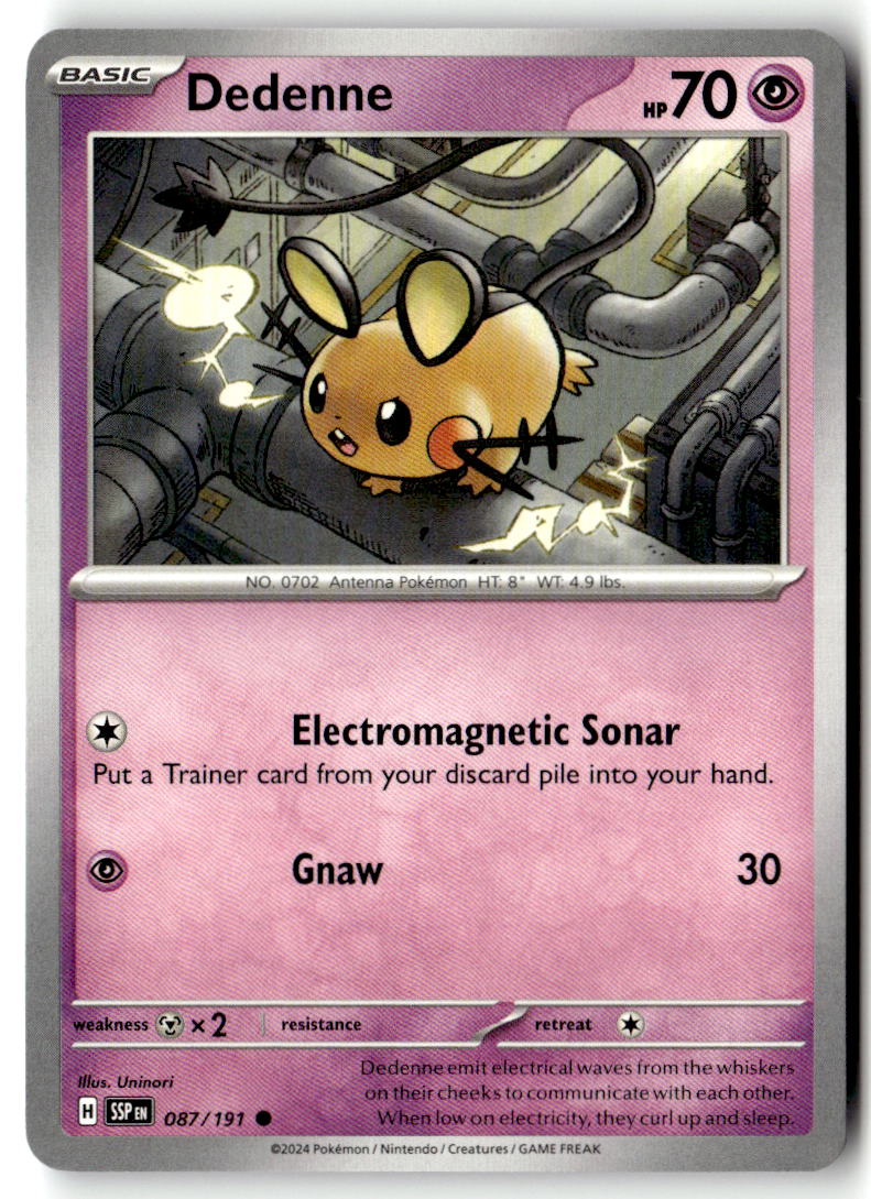 Front of Dedenne 087/191 from Surging Sparks
