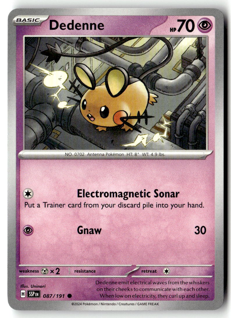Front of Dedenne 087/191 from Surging Sparks