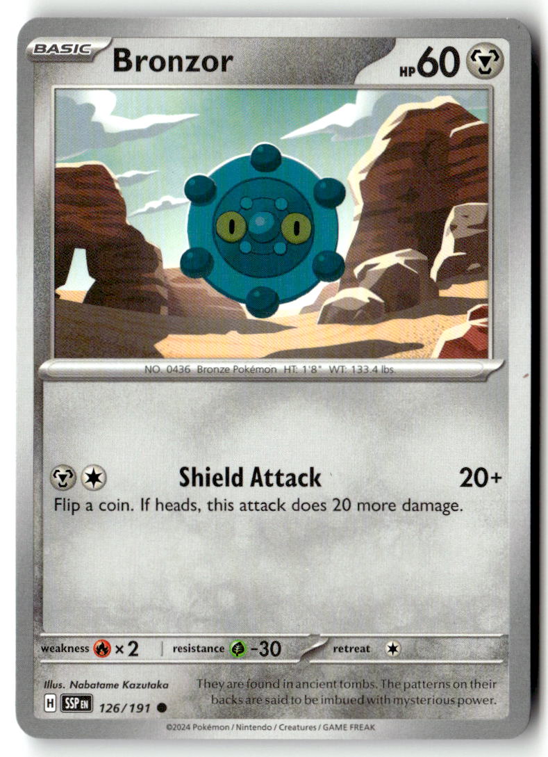 Front of Bronzor 126/191 from Surging Sparks