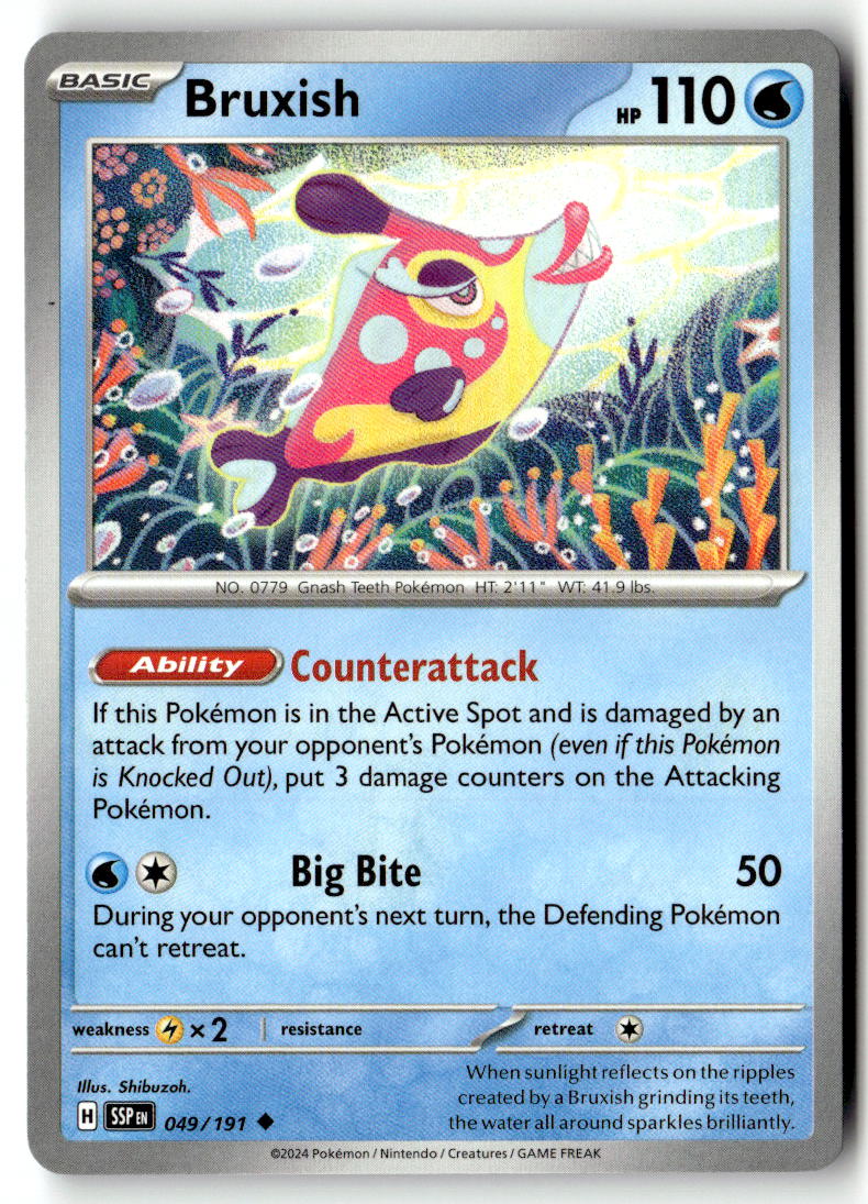 Front of Bruxish 049/191 from Surging Sparks