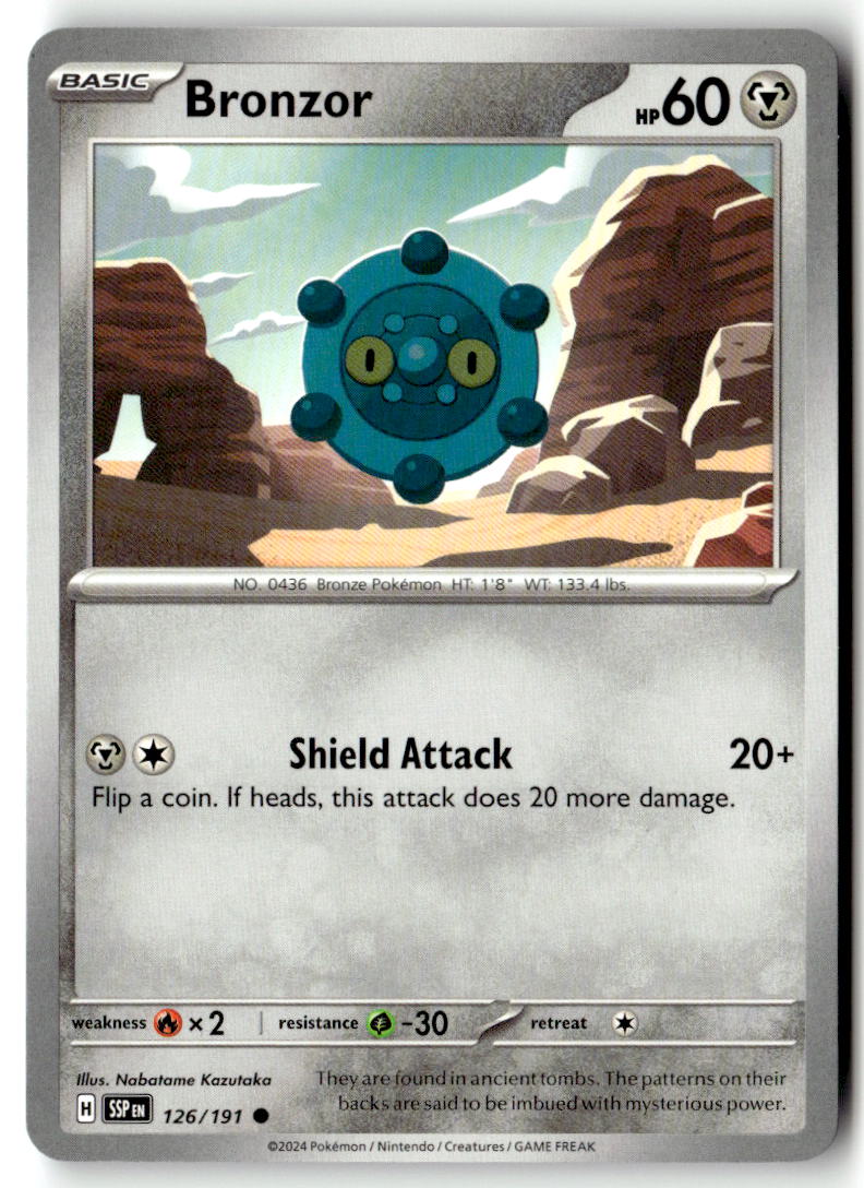 Front of Bronzor 126/191 from Surging Sparks