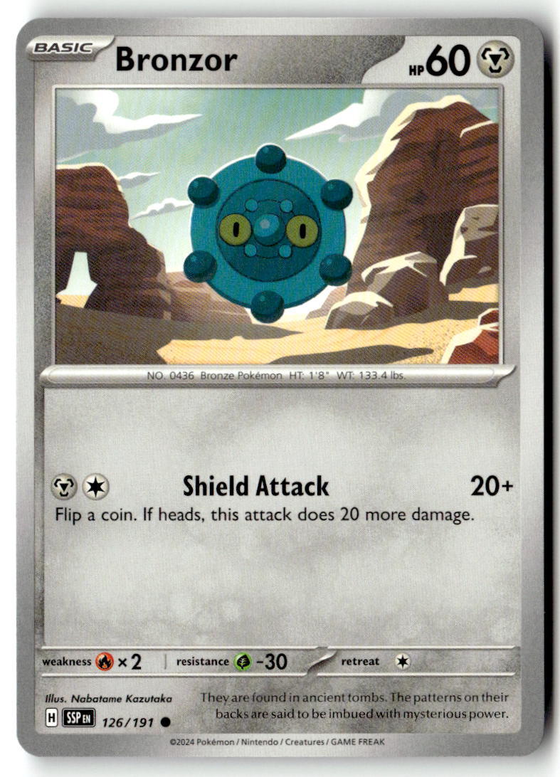 Front of Bronzor 126/191 from Surging Sparks