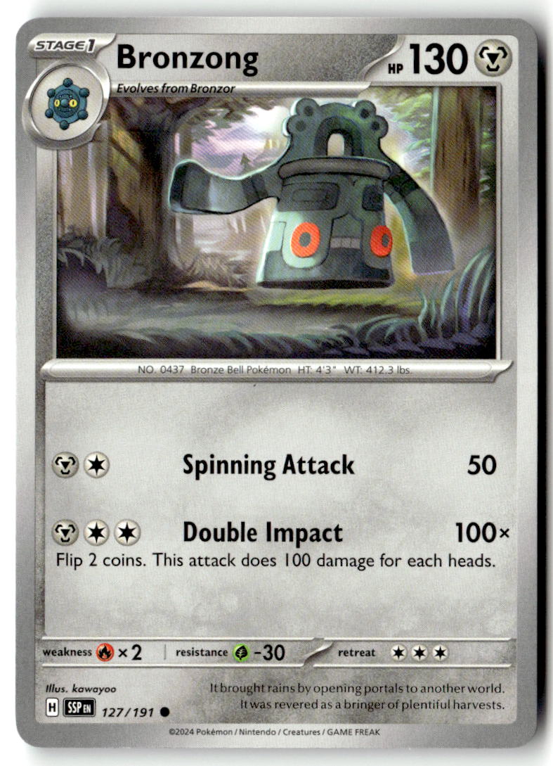 Front of Bronzong 127/191 from Surging Sparks
