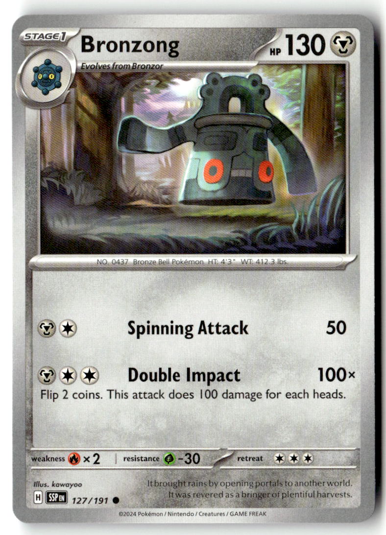 Front of Bronzong 127/191 from Surging Sparks