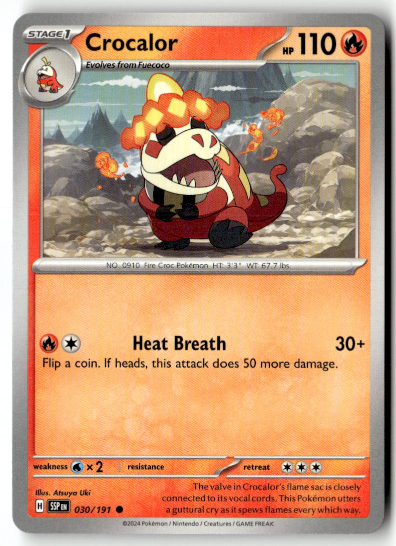 Front of Crocalor 030/191 from Surging Sparks