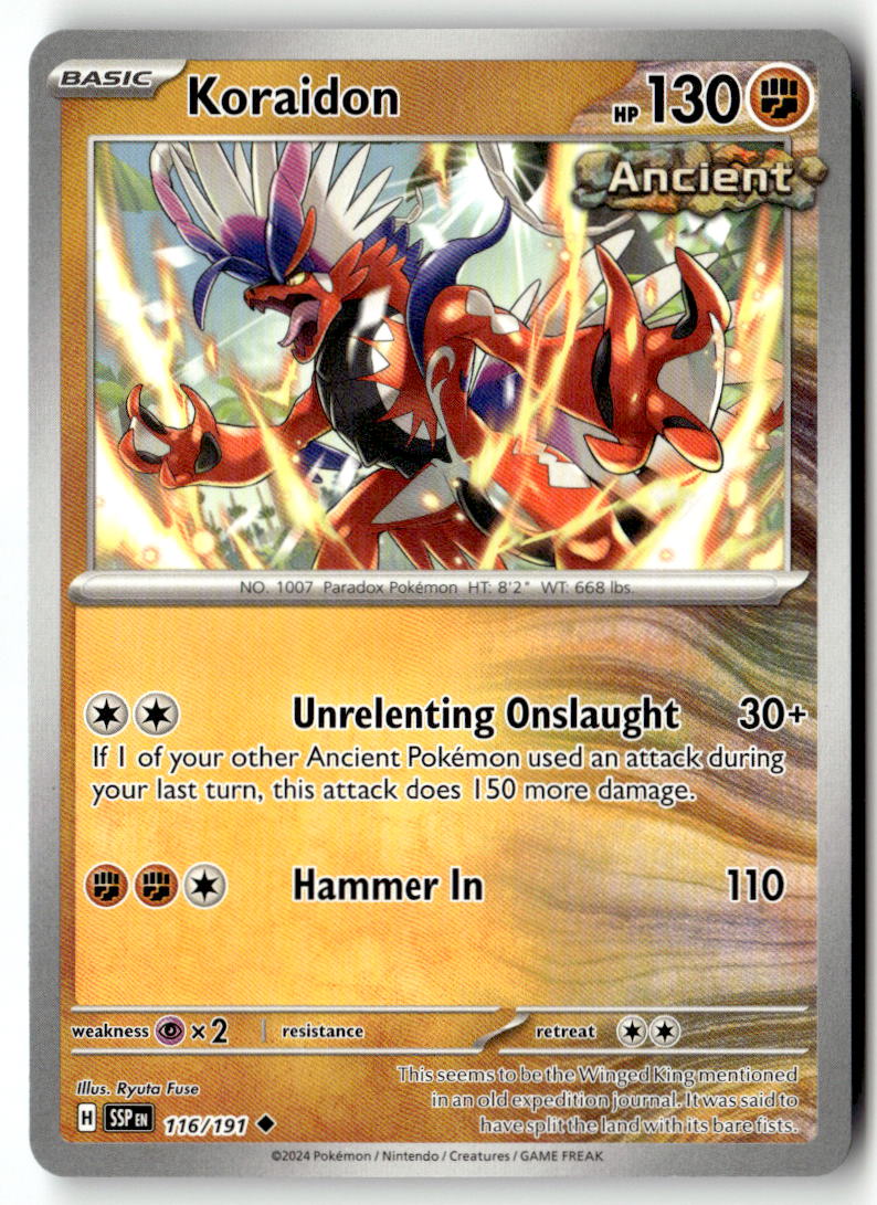 Front of Koraidon 116/191 from Surging Sparks