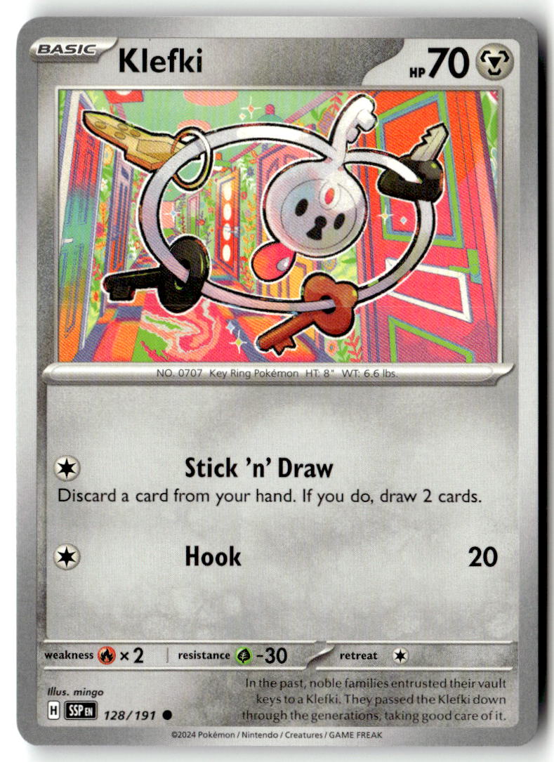 Front of Klefki 128/191 from Surging Sparks