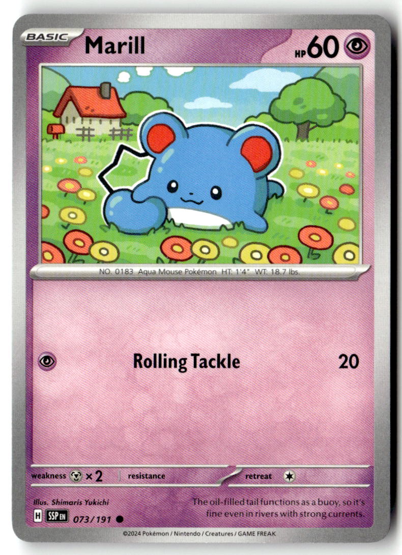 Front of Marill 073/191 from Surging Sparks