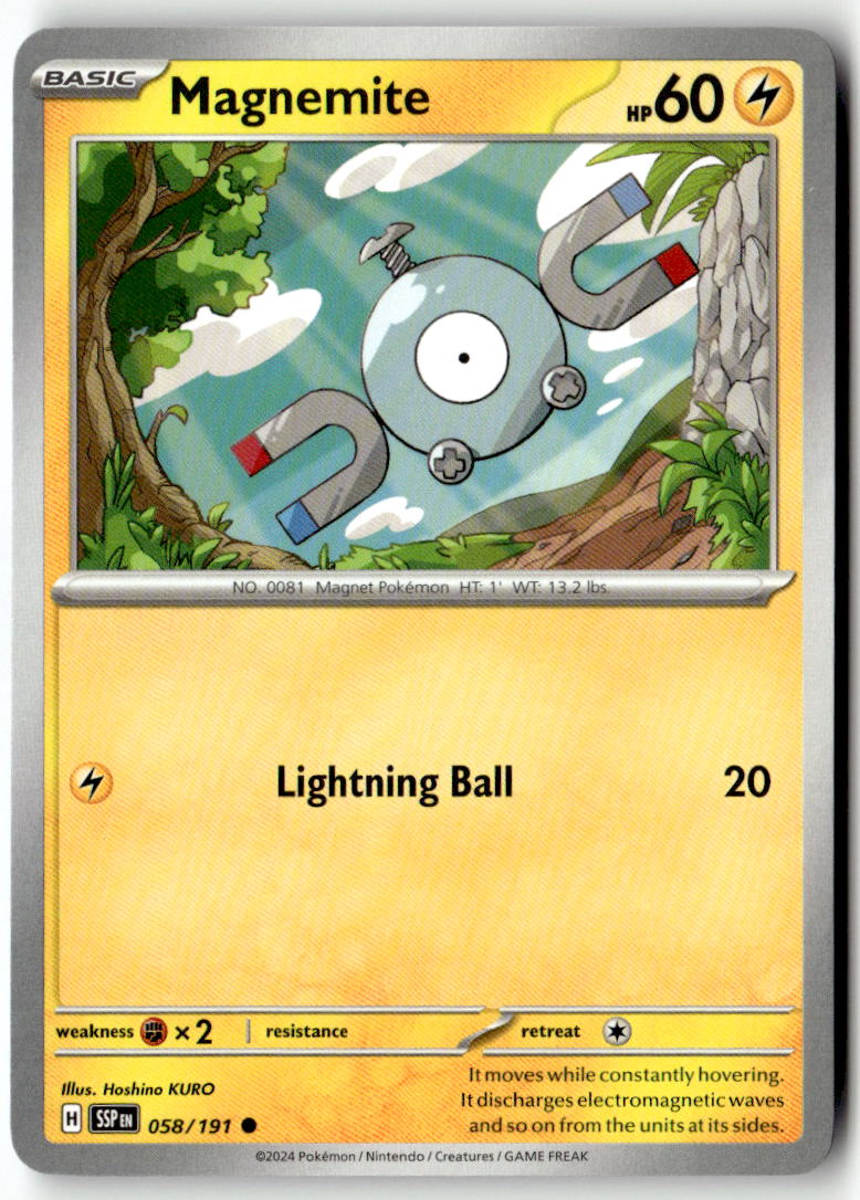Front of Magnemite 058/191 from Surging Sparks