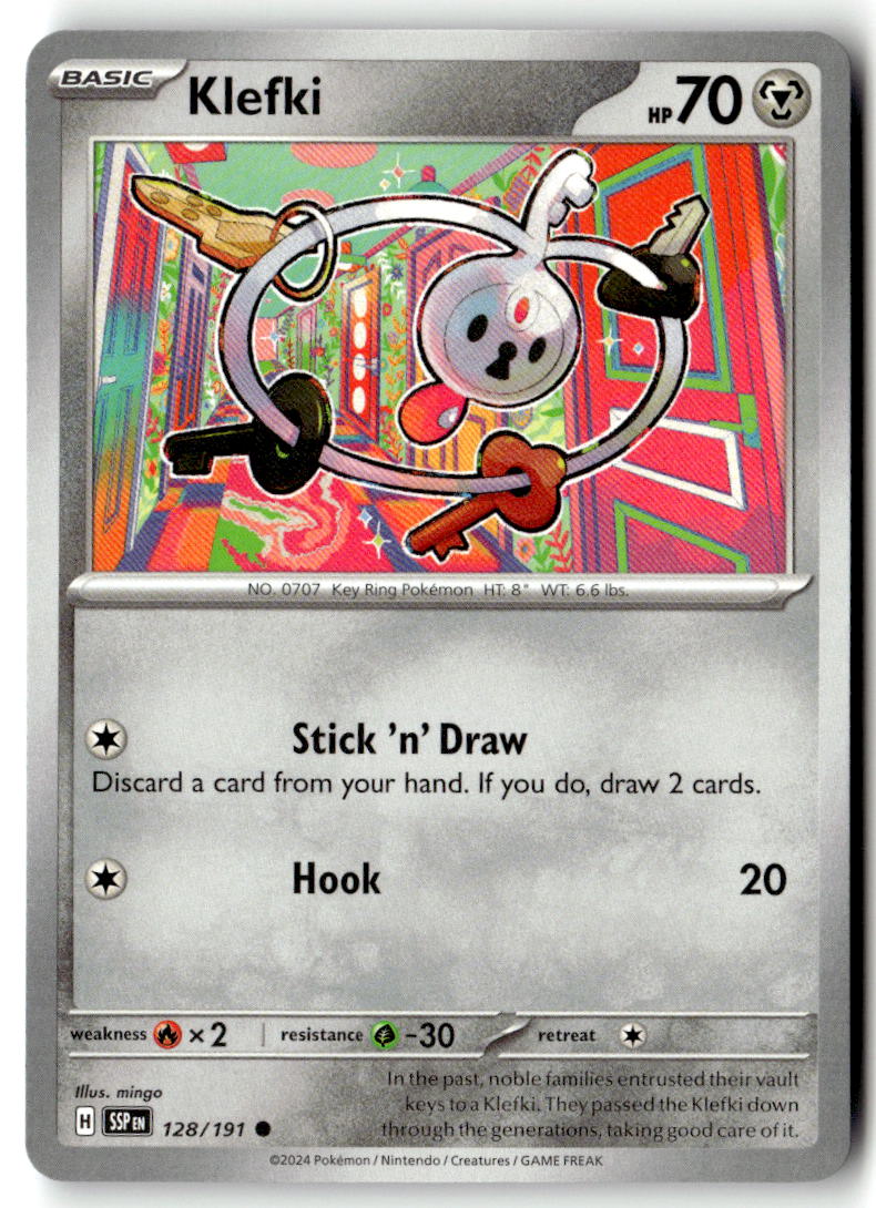 Front of Klefki 128/191 from Surging Sparks