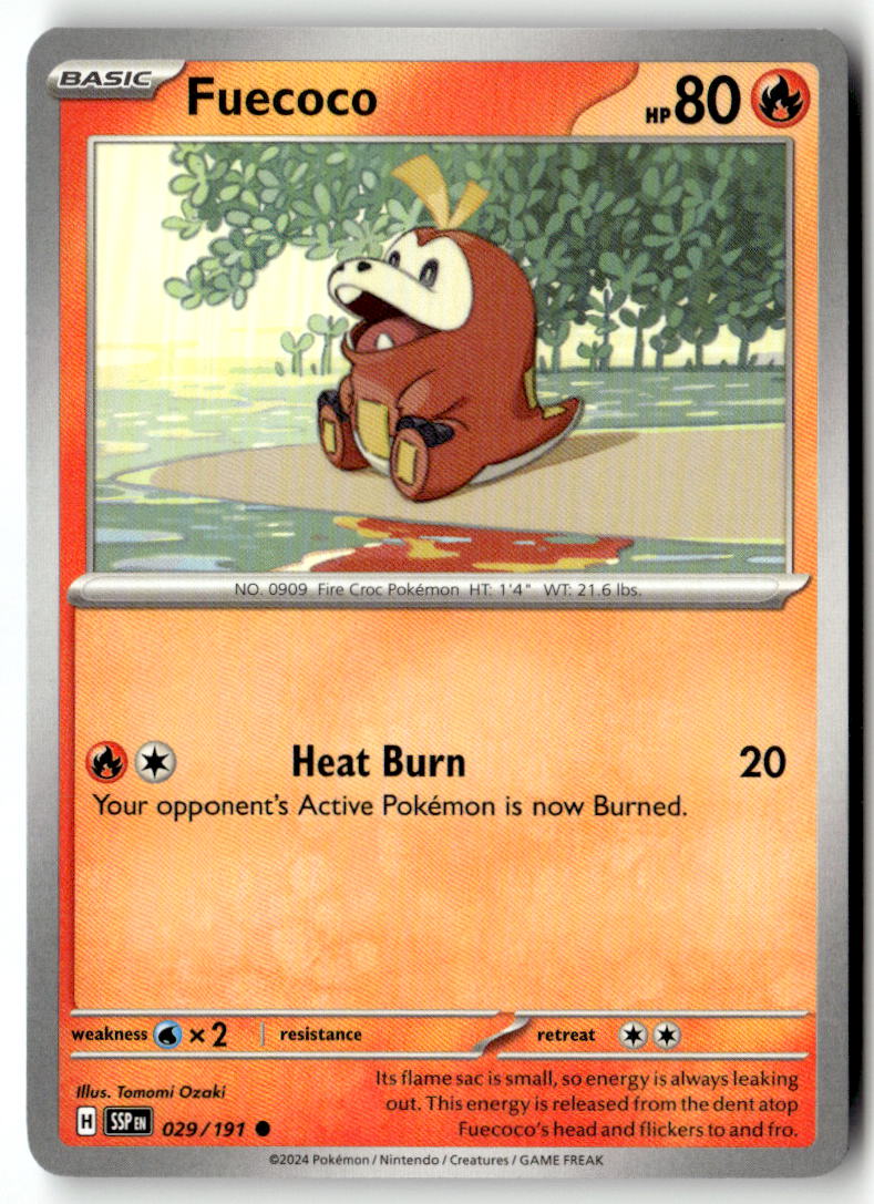 Front of Fuecoco 029/191 from Surging Sparks