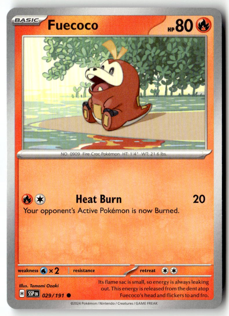 Front of Fuecoco 029/191 from Surging Sparks