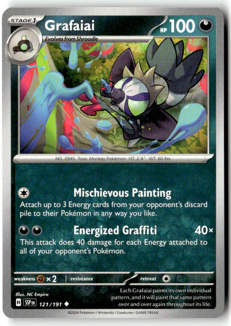 Front of Grafaiai 121/191 from Surging Sparks