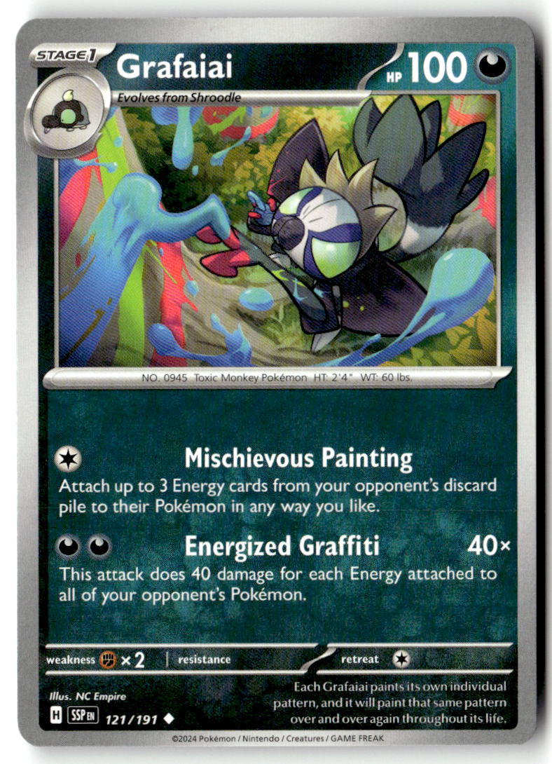 Front of Grafaiai 121/191 from Surging Sparks