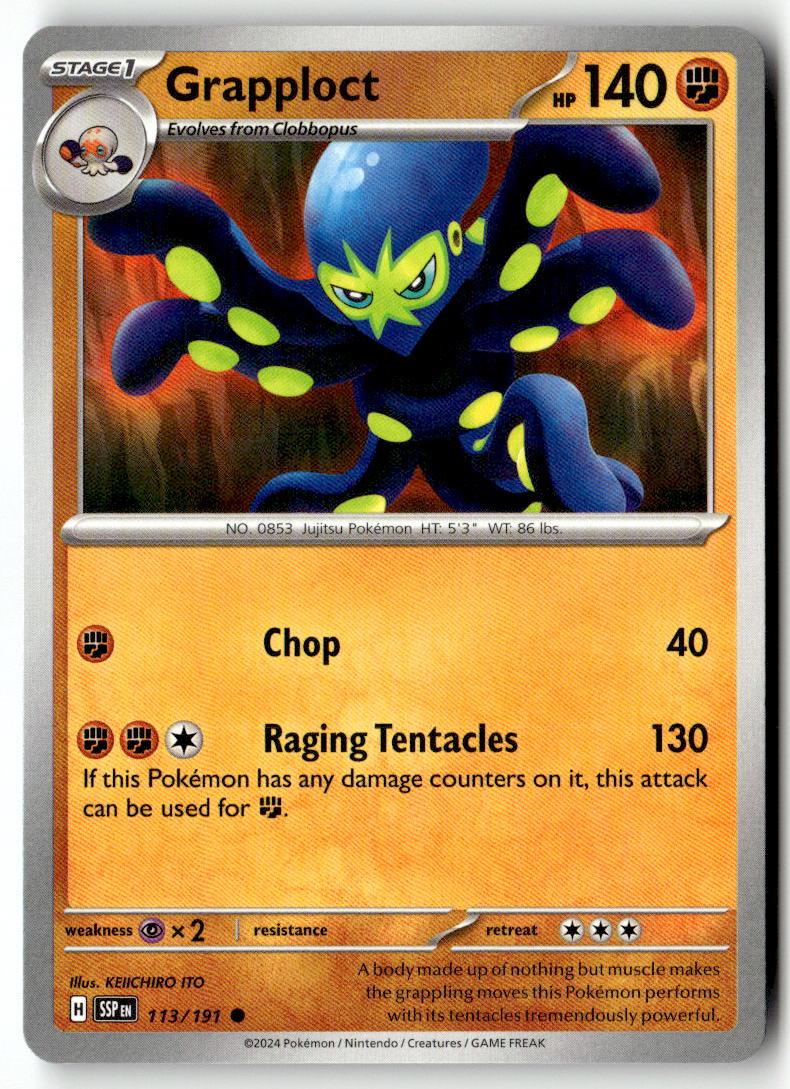 Front of Grapploct 113/191 from Surging Sparks