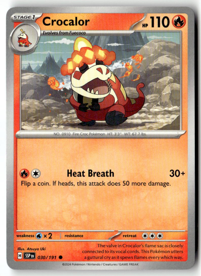 Front of Crocalor 030/191 from Surging Sparks