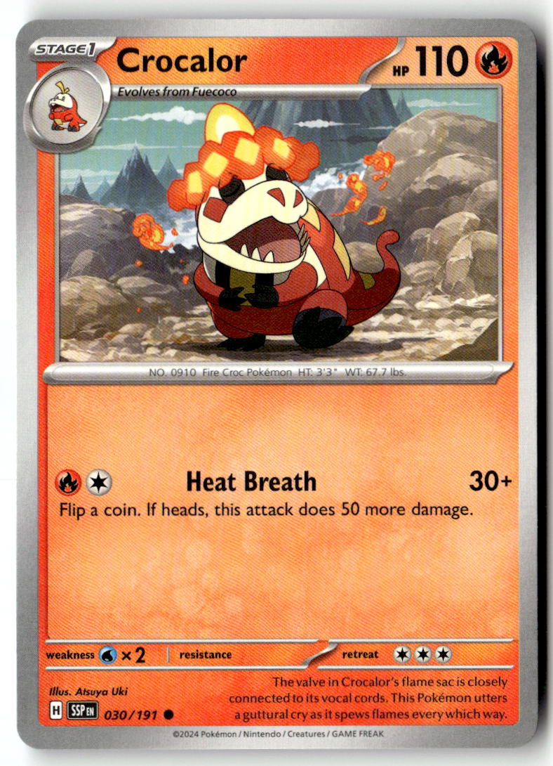 Front of Crocalor 030/191 from Surging Sparks