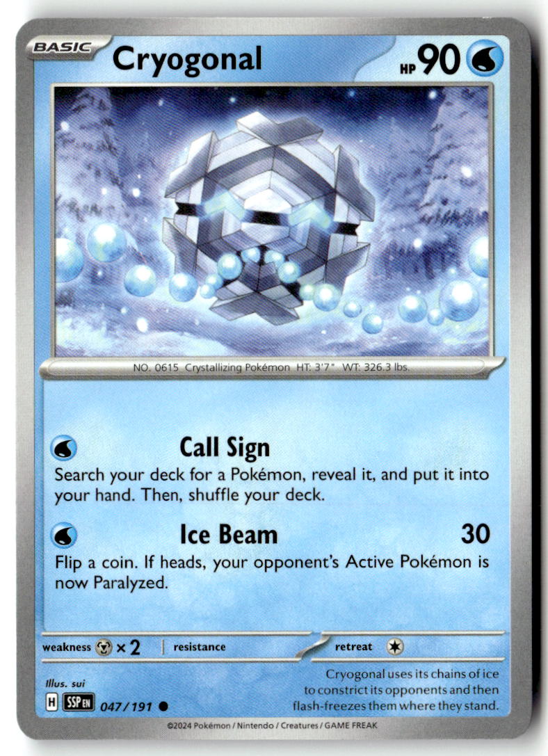Front of Cryogonal 047/191 from Surging Sparks