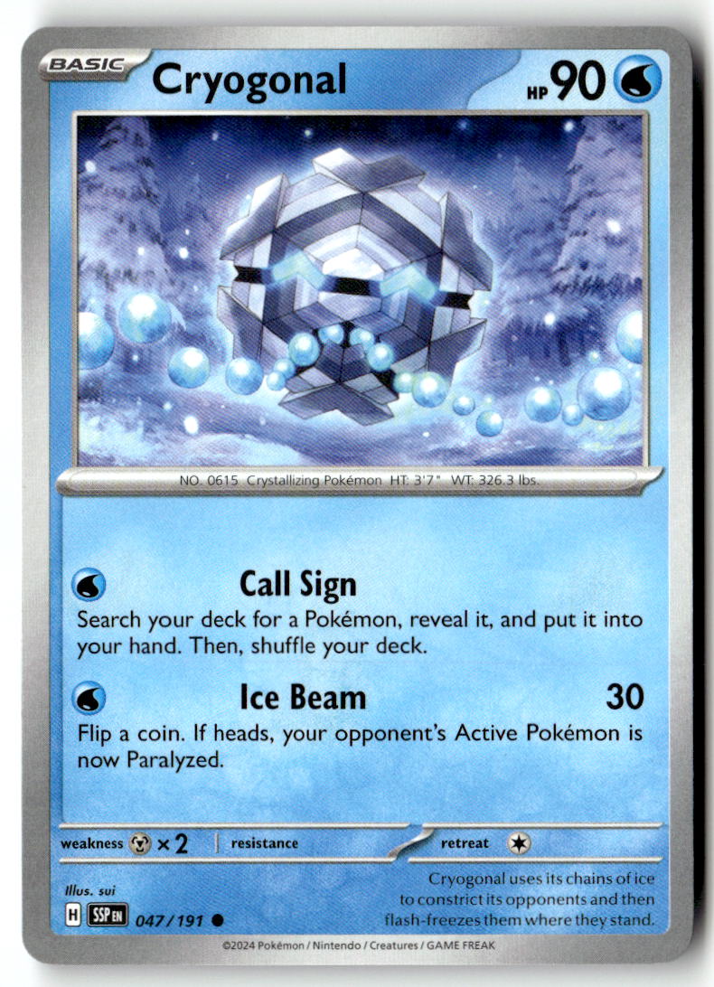 Front of Cryogonal 047/191 from Surging Sparks