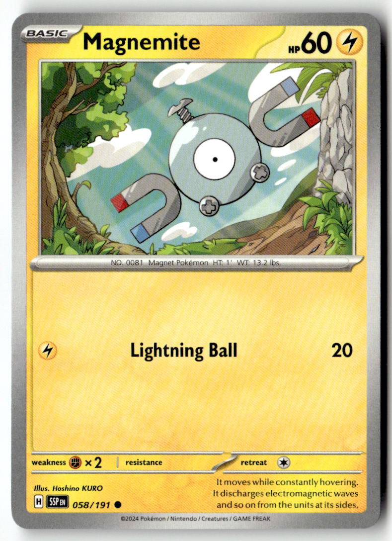 Front of Magnemite 058/191 from Surging Sparks