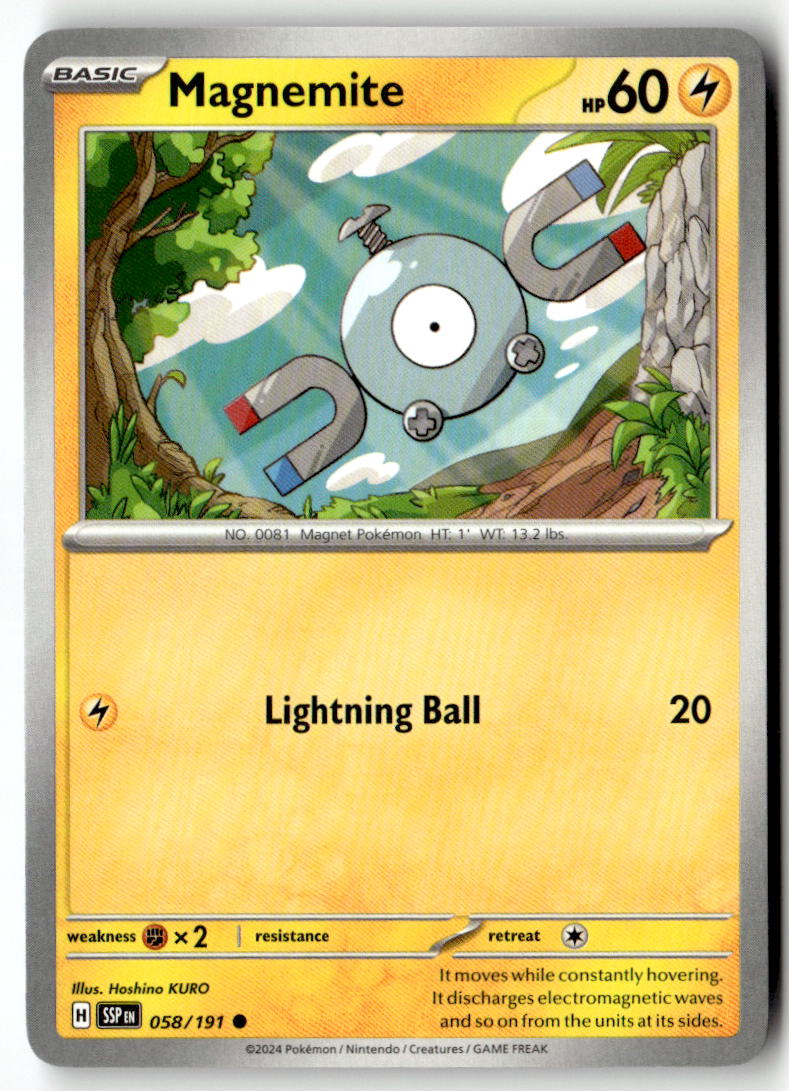 Front of Magnemite 058/191 from Surging Sparks