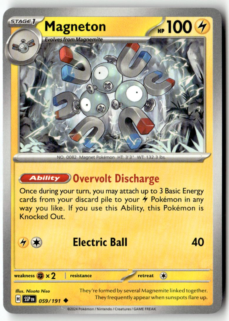 Front of Magneton 059/191 from Surging Sparks