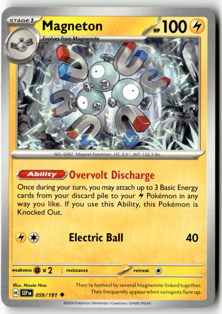 Front of Magneton 059/191 from Surging Sparks