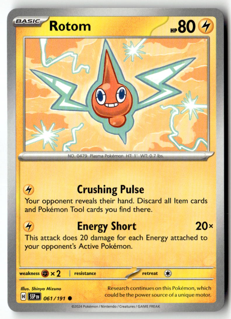 Front of Rotom 061/191 from Surging Sparks
