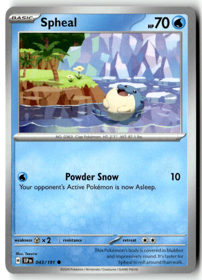 Front of Spheal 043/191 from Surging Sparks