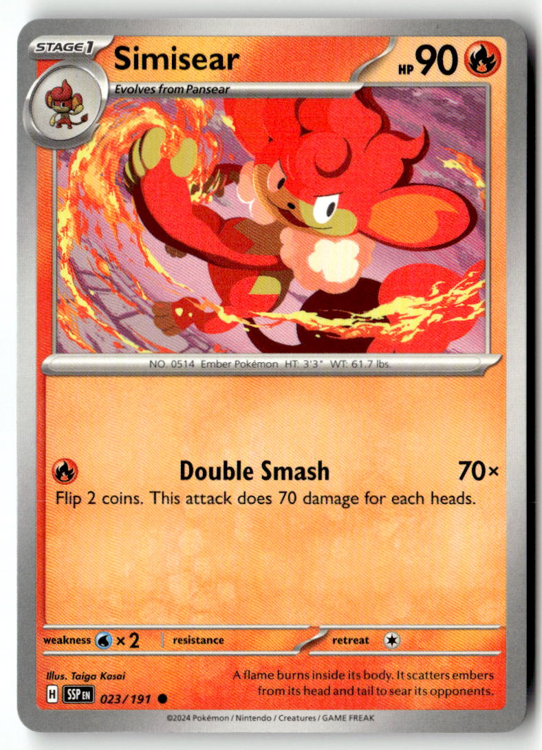 Front of Simisear 023/191 from Surging Sparks