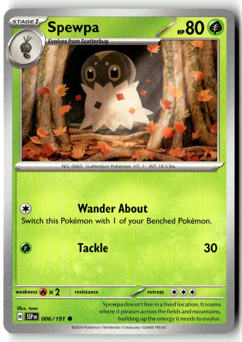 Front of Spewpa 006/191 from Surging Sparks