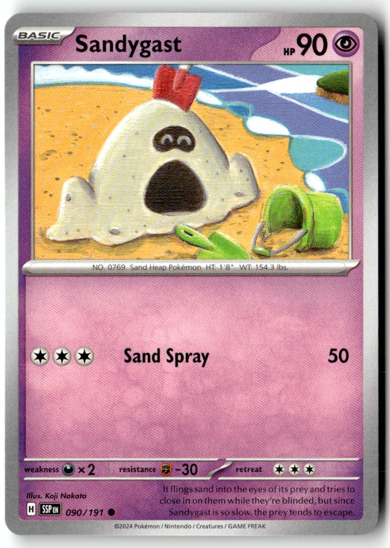 Front of Sandygast 090/191 from Surging Sparks