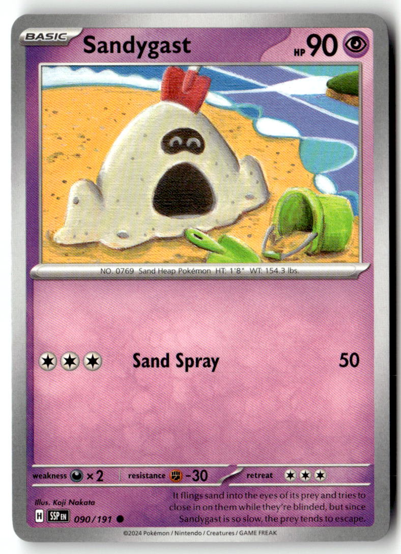 Front of Sandygast 090/191 from Surging Sparks