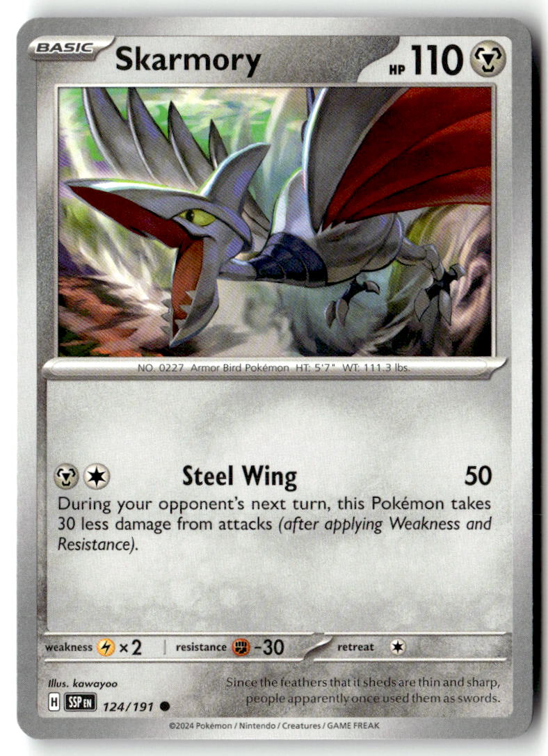 Front of Skarmory 124/191 from Surging Sparks