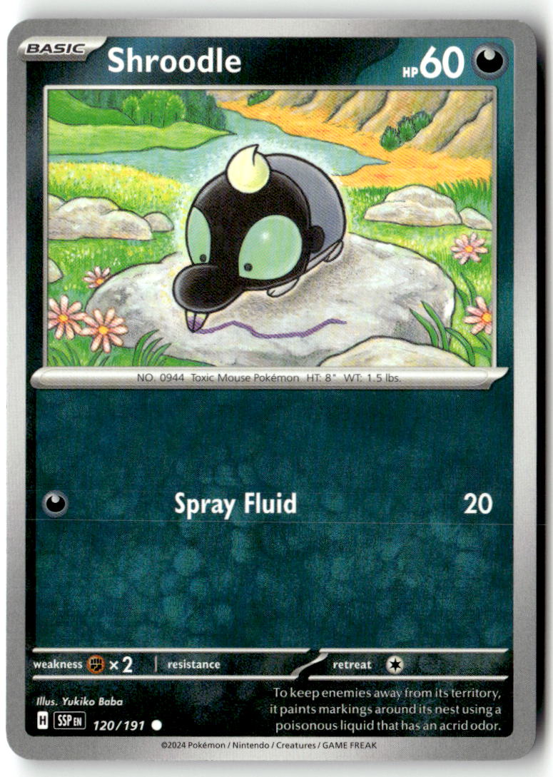 Front of Shroodle 120/191 from Surging Sparks