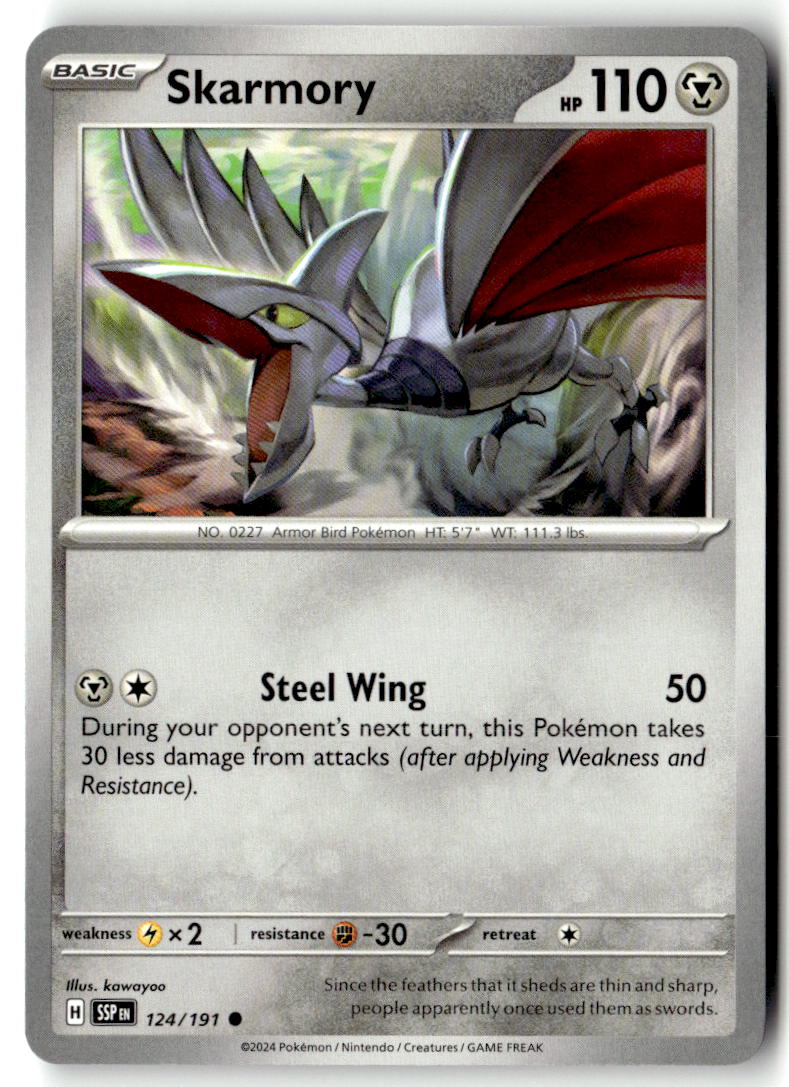 Front of Skarmory 124/191 from Surging Sparks
