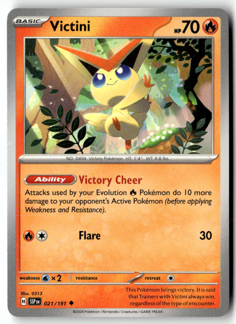 Front of Victini 021/191 from Surging Sparks