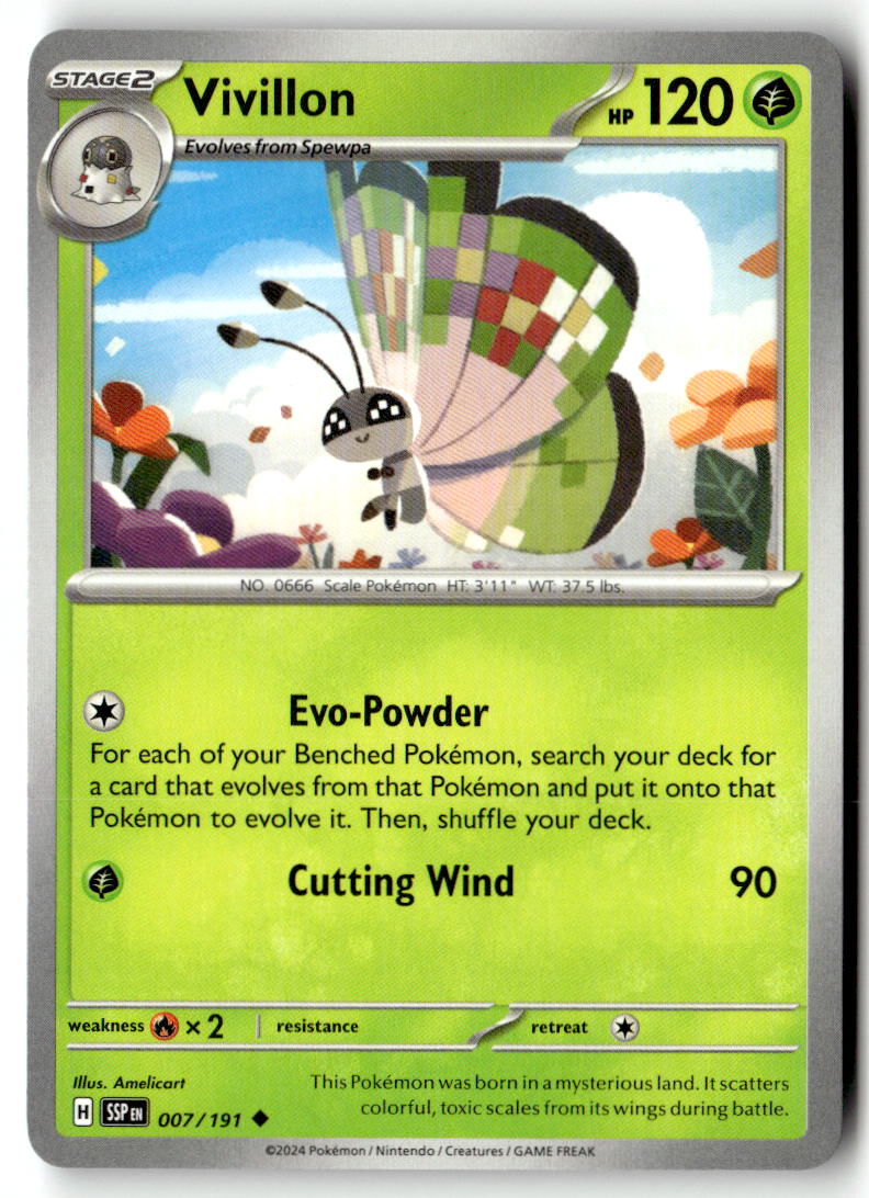 Front of Vivillon 007/191 from Surging Sparks