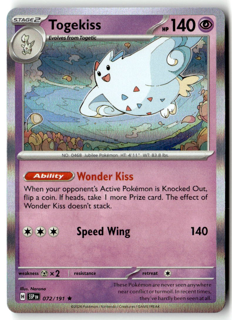 Front of Togekiss 072/191 from Surging Sparks
