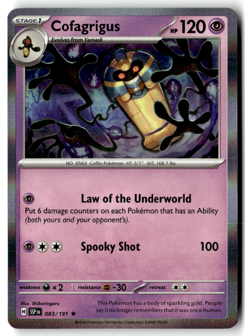 Front of Cofagrigus 083/191 from Surging Sparks