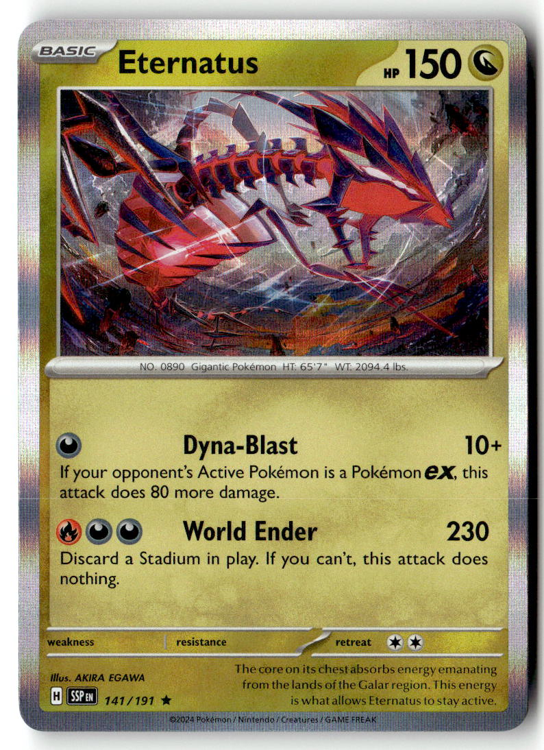 Front of Eternatus 141/191 from Surging Sparks
